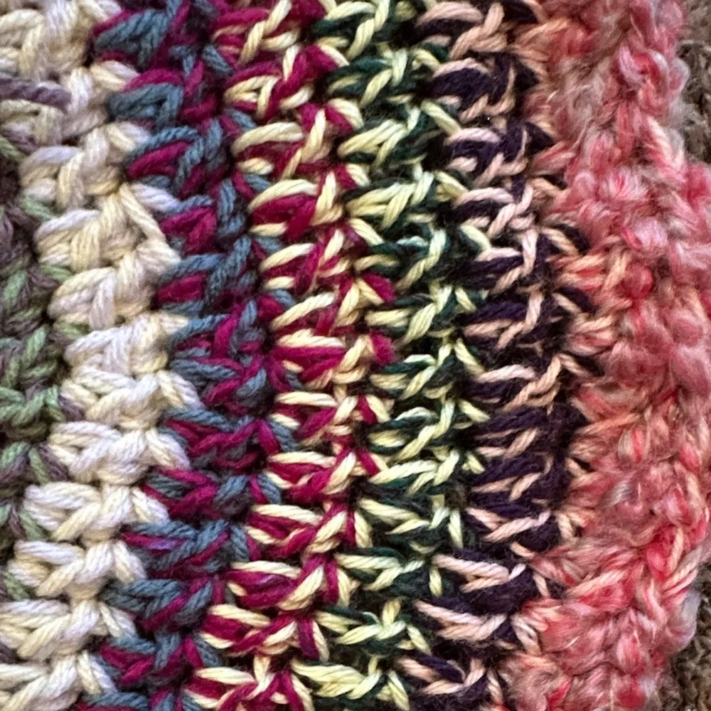 OOAK made by Seller: Multicolor Crochet Round area rug